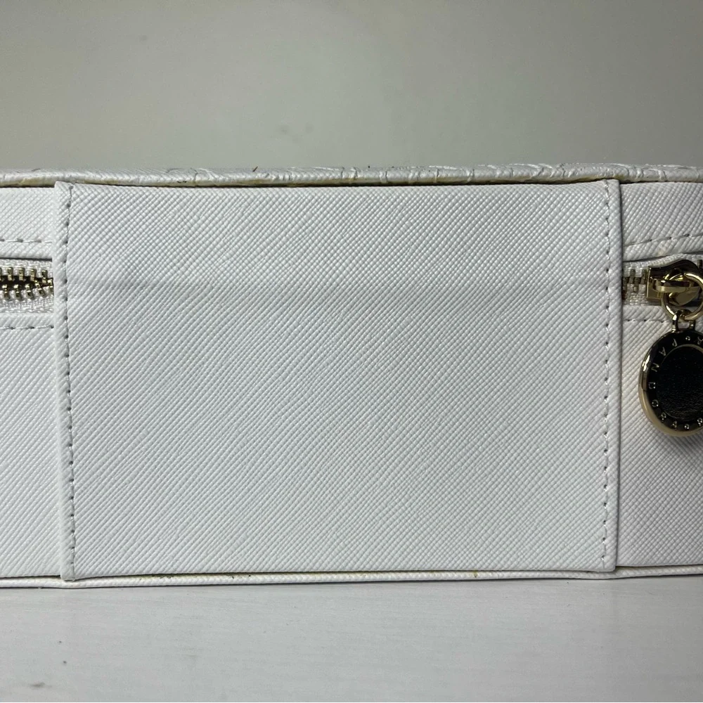 Pandora White Floral Zip Jewelry Case Travel Organizer Ring & Charm Storage - Picture 6 of 8